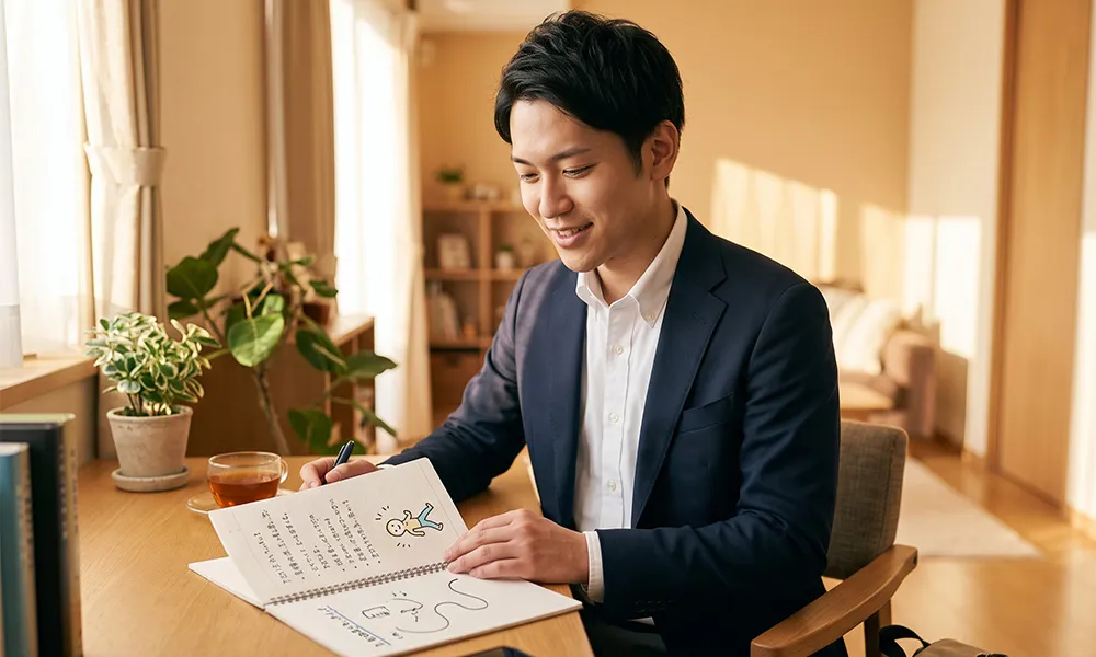 不安を整理し、自分で変えられる行動に落とすことで、気がつけば行動が続いているはずです